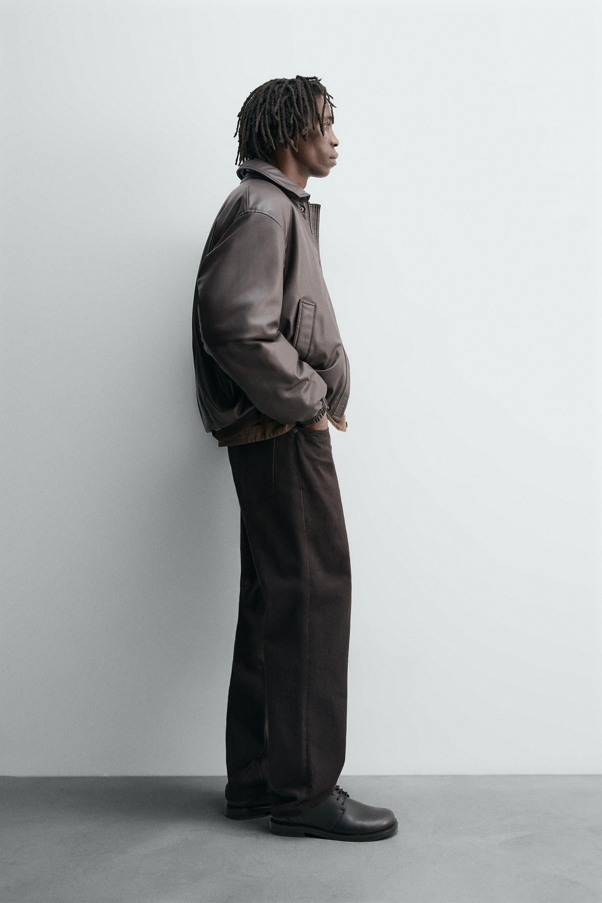 BLOUSON COUPE DÉCONTRACTÉE EN MATIÈRE SYNTHÉTIQUE